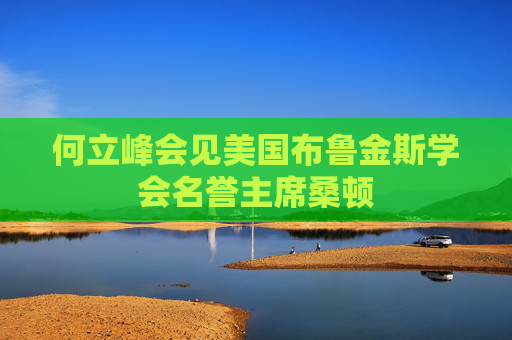 何立峰会见美国布鲁金斯学会名誉主席桑顿