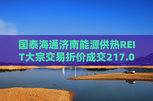 国泰海通济南能源供热REIT大宗交易折价成交217.00万股 第1张 国泰海通济南能源供热REIT大宗交易折价成交217.00万股 第1张