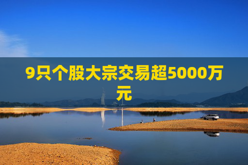 9只个股大宗交易超5000万元 第1张 9只个股大宗交易超5000万元 第1张