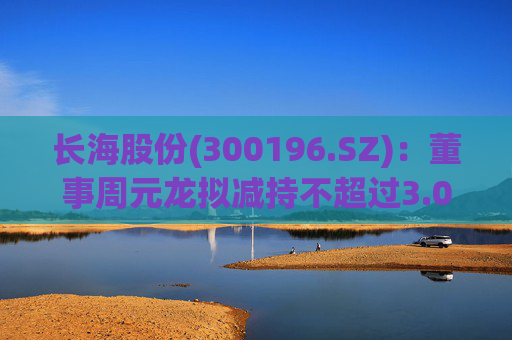 长海股份(300196.SZ)：董事周元龙拟减持不超过3.07万股