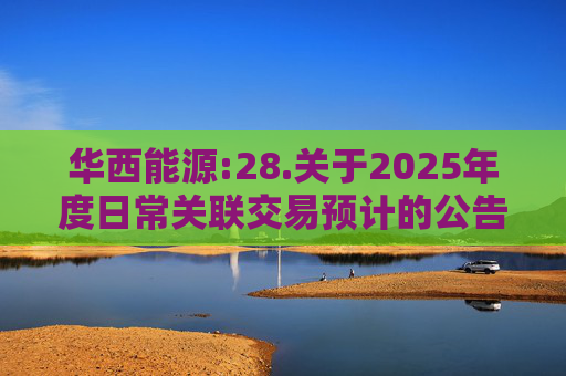华西能源:28.关于2025年度日常关联交易预计的公告25-023