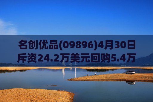名创优品(09896)4月30日斥资24.2万美元回购5.4万股
