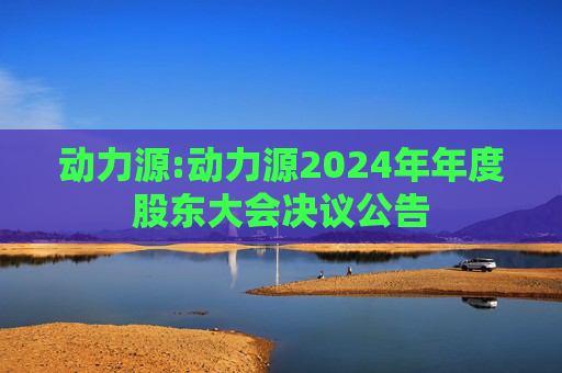 动力源:动力源2024年年度股东大会决议公告