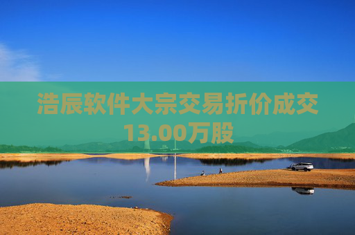 浩辰软件大宗交易折价成交13.00万股