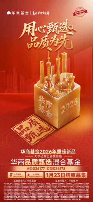 用心甄选品质为先 华商基金开年新品华商品质甄选混合1月23日结束募集