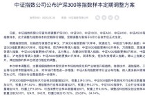 A股，这些指数将进行重要调整！6月16日起生效