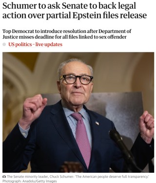 美司法部恐成被告 爱泼斯坦档案争议再升级