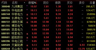 涨停潮！电力板块大爆发