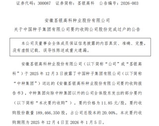 股份过户完成！300087今日复牌