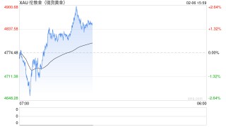 快讯：现货黄金重回4900美元 较日低反弹近250美元