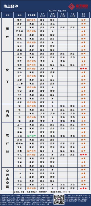 中天策略:12月24日市场分析