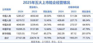 “勇闯”低利率周期，五大A股险企业绩高光背后