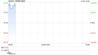 江西铜业股份高开逾10% 公司拟斥不超过7.64亿镑全购SolGold