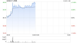 沪上阿姨盘中涨超11% 预计2025年全年纯利同比增长最多60%