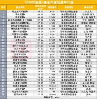 2025公募业绩放榜！233%冠军基创造历史，主动权益包揽前十，中小基金公司崛起