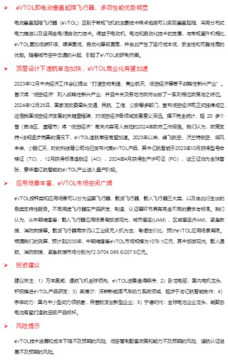 源达信息：eVTOL商业进程提速，多元场景驱动开拓千亿市场