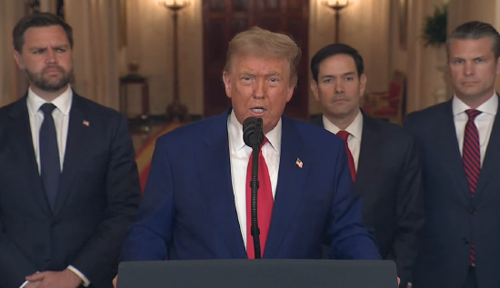 特朗普全美讲话：此次袭击是辉煌的军事胜利 和内塔尼亚胡“像团队”一样密切合作  第1张