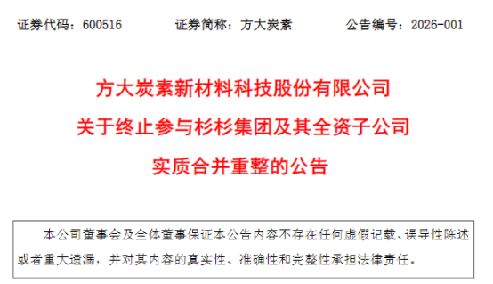 600516 终止参与杉杉集团重整 第2张 600516 终止参与杉杉集团重整 第2张