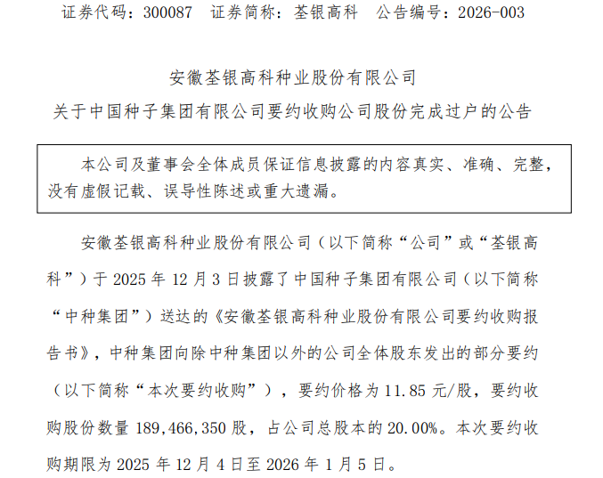 股份过户完成！300087今日复牌  第1张
