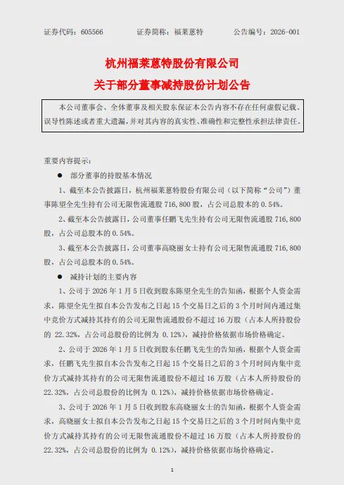 某跨界光伏胶膜上市公司3名董事拟减持不超48万股 第1张 某跨界光伏胶膜上市公司3名董事拟减持不超48万股 第1张
