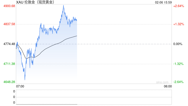 快讯：现货黄金重回4900美元 较日低反弹近250美元  第2张