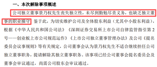 浙江大学金融投资研究中心副主任景乃权被解除独董职务！解职理由措辞严厉  第2张