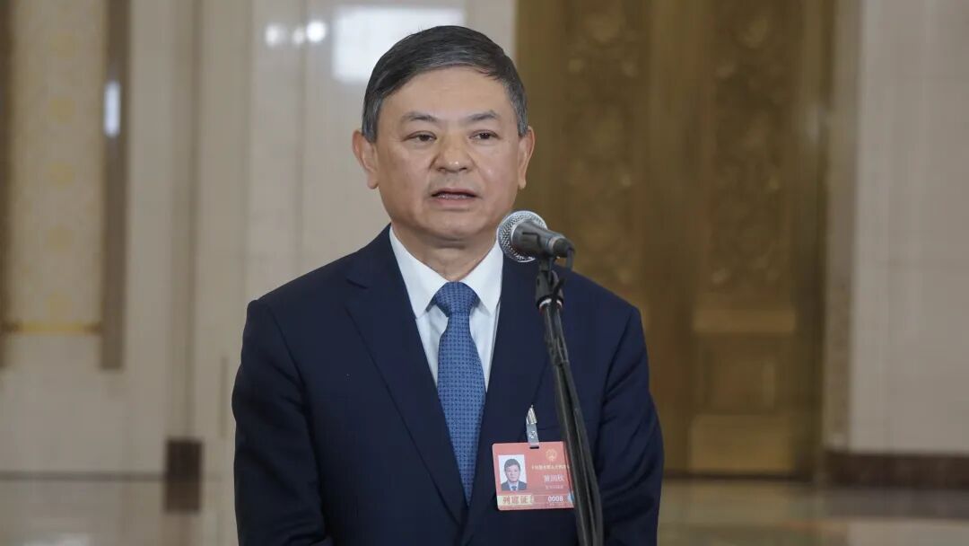 黄润秋部长现场展示了一块芯片  第1张