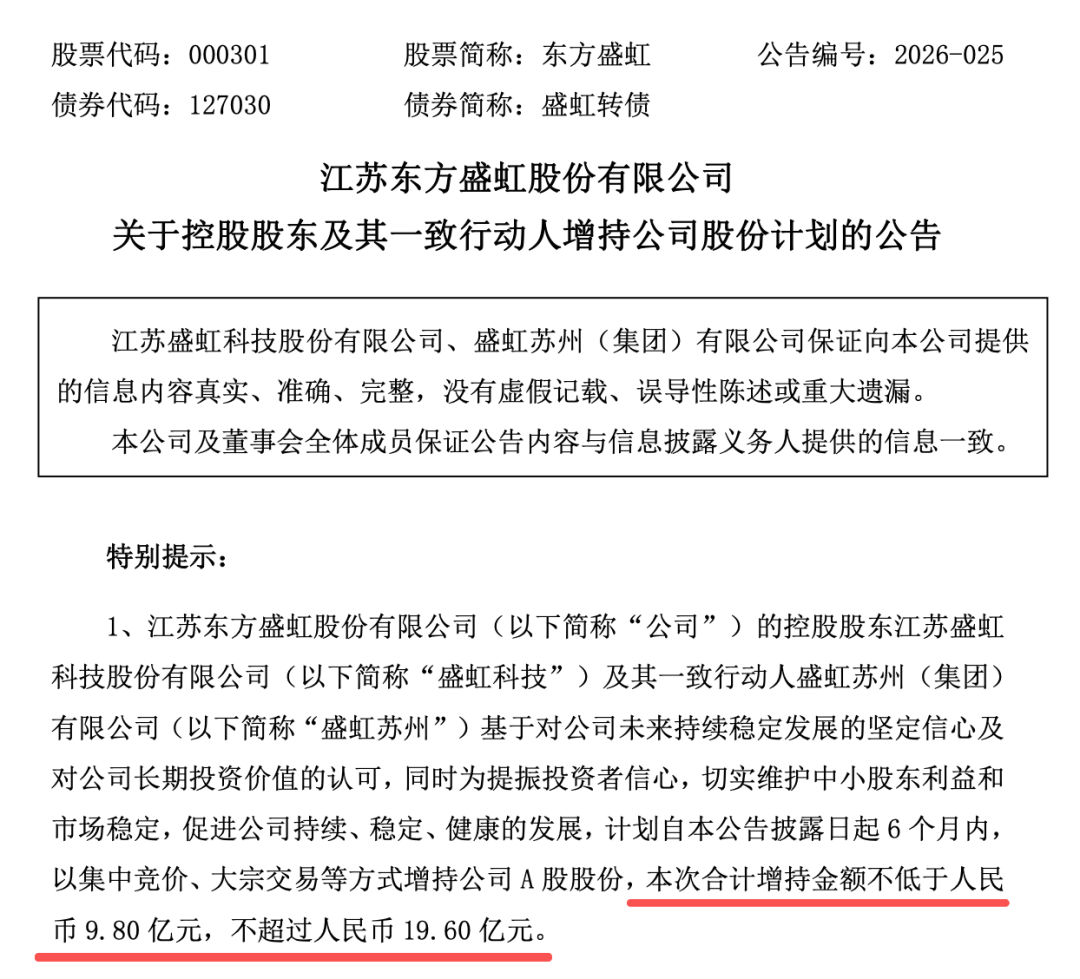 000301，控股股东计划最高增持19.6亿元！  第1张